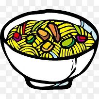 矢量美食卡通面条-空若网 矢量美食卡通面条-空若网