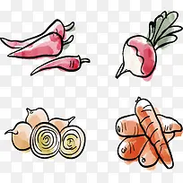 水彩蔬菜素材-空若网 水彩蔬菜素材-空若网