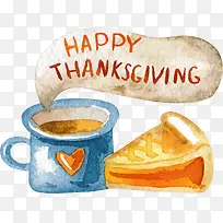 手绘风感恩节蛋糕-空若网 手绘风感恩节蛋糕-空若网