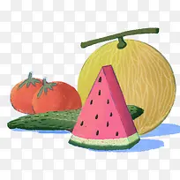 卡通手绘水果蔬菜-空若网 卡通手绘水果蔬菜-空若网