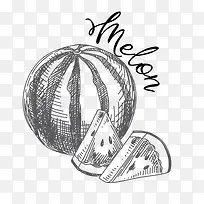 手绘西瓜-空若网 手绘西瓜-空若网