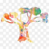 水彩大树-空若网 水彩大树-空若网