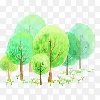 水彩树木-空若网 水彩树木-空若网
