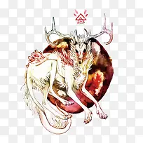 矢量水彩魔幻妖怪-空若网 矢量水彩魔幻妖怪-空若网