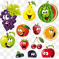 矢量水果表情图片-空若网 矢量水果表情图片-空若网