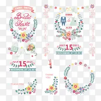 扁平化树叶花环标签-空若网 扁平化树叶花环标签-空若网