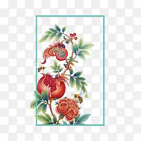 水彩石榴-空若网 水彩石榴-空若网