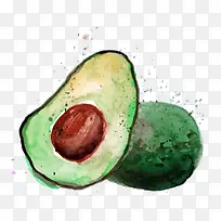 卡通手绘牛油果免抠素材-空若网 卡通手绘牛油果免抠素材-空若网