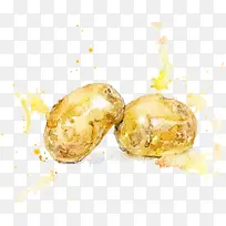 矢量水彩土豆-空若网 矢量水彩土豆-空若网