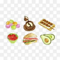 美食水彩画-空若网 美食水彩画-空若网