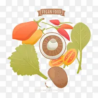 手绘彩色水果蔬菜素材图片-空若网 手绘彩色水果蔬菜素材图片-空若网