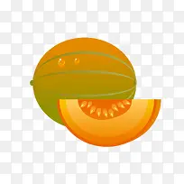 手绘卡通哈密瓜-空若网 手绘卡通哈密瓜-空若网