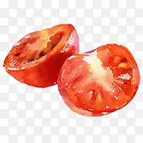 手绘水彩切好的蔬菜素材-空若网 手绘水彩切好的蔬菜素材-空若网