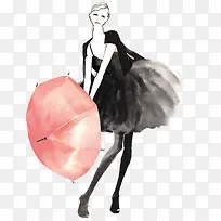 水彩画美女素材-空若网 水彩画美女素材-空若网