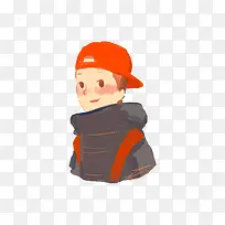 手绘水彩画男孩免抠素材-空若网 手绘水彩画男孩免抠素材-空若网