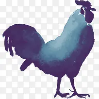 创意大公鸡水墨画插画装饰-空若网 创意大公鸡水墨画插画装饰-空若网