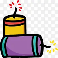 春节卡通圆形鞭炮-空若网 春节卡通圆形鞭炮-空若网