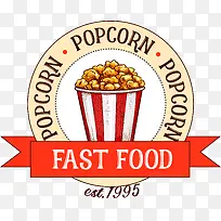 卡通美食爆米花标签-空若网 卡通美食爆米花标签-空若网