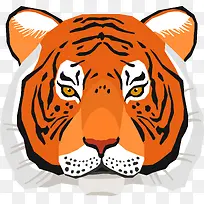 卡通可爱小动物装饰动物头像老虎-空若网 卡通可爱小动物装饰动物头像老虎-空若网