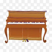 手绘卡通复古的钢琴-空若网 手绘卡通复古的钢琴-空若网