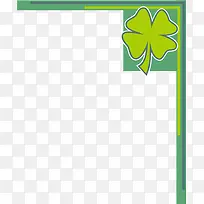 绿色三叶草边框矢量-空若网 绿色三叶草边框矢量-空若网