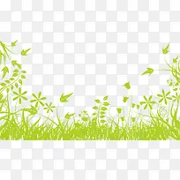 绿草花纹边框-空若网 绿草花纹边框-空若网