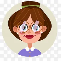 卡通教师人物头像设计-空若网 卡通教师人物头像设计-空若网