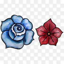 水彩花卉插画素材库-空若网 水彩花卉插画素材库-空若网