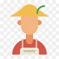 红色扁平化农民元素-空若网 红色扁平化农民元素-空若网