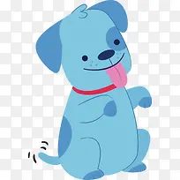 卡通创意小狗吐舌头装饰插画-空若网 卡通创意小狗吐舌头装饰插画-空若网