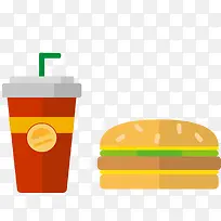 扁平化快餐食物设计-空若网 扁平化快餐食物设计-空若网