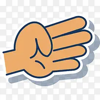 卡通手绘手指素材-空若网 卡通手绘手指素材-空若网