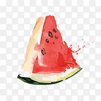 矢量手绘西瓜块素材-空若网 矢量手绘西瓜块素材-空若网