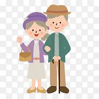 手绘卡通小人手绘 老爷爷和老奶-空若网 手绘卡通小人手绘 老爷爷和老奶-空若网