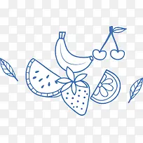 夏季手绘各式水果-空若网 夏季手绘各式水果-空若网