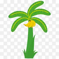 黄绿色果实矢量香蕉树-空若网 黄绿色果实矢量香蕉树-空若网