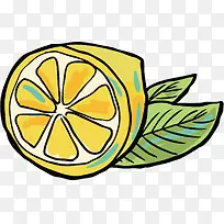 卡通线条水果食物柠檬-空若网 卡通线条水果食物柠檬-空若网