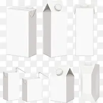 矢量白色牛奶盒下载-空若网 矢量白色牛奶盒下载-空若网