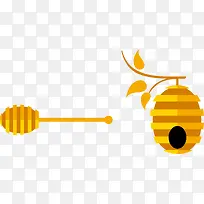 蜂蜜与蜜蜂设计矢量素材-空若网 蜂蜜与蜜蜂设计矢量素材-空若网