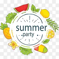 树叶边框夏日派对-空若网 树叶边框夏日派对-空若网