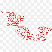 红色祥云年画插画-空若网 红色祥云年画插画-空若网