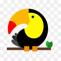 扁平化大嘴鸟动物设计-空若网 扁平化大嘴鸟动物设计-空若网