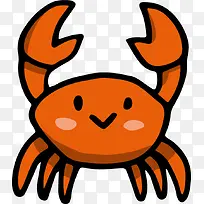 举手欢呼的橙色螃蟹-空若网 举手欢呼的橙色螃蟹-空若网