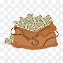 手绘一袋子美金下载-空若网 手绘一袋子美金下载-空若网