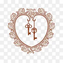 手绘花纹爱心矢量素材-空若网 手绘花纹爱心矢量素材-空若网