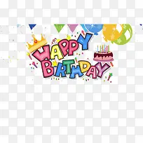 卡通POP风格生日快乐海报字体-空若网 卡通POP风格生日快乐海报字体-空若网