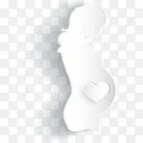 白色孕妇剪影-空若网 白色孕妇剪影-空若网