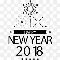 新年矢量烟花标题-空若网 新年矢量烟花标题-空若网