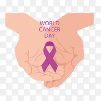 双手托起的交叉丝带-空若网 双手托起的交叉丝带-空若网