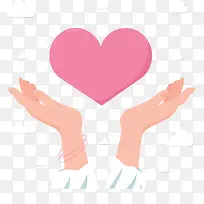 双手托起爱心海报-空若网 双手托起爱心海报-空若网